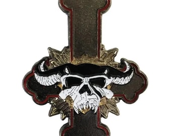 LUCIFUGE God Don't Like It 1.75" enamel pin