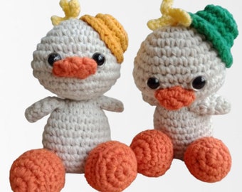 Crochet Animals Ducks, Duck Brothers, Handmade Toys, Amigurumi