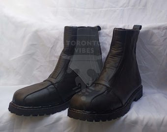 Handmade Leather Mandalorian Cosplay Boots, Custom Star Wars Shoes