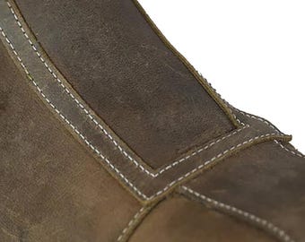 Handmade Customized Leather Boots, Leather Cosplay Shoes, Mandalorian  Boots, Star Wars Mando Boots, White and Brown Custom Shoes