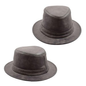 Genuine Leather Trilby Hat: Crushable Travel Hat