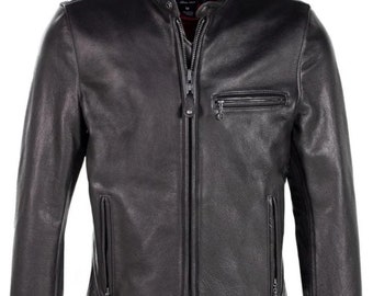 Vintage Schott Single Rider Highwayman Style Brown Leather Jacket