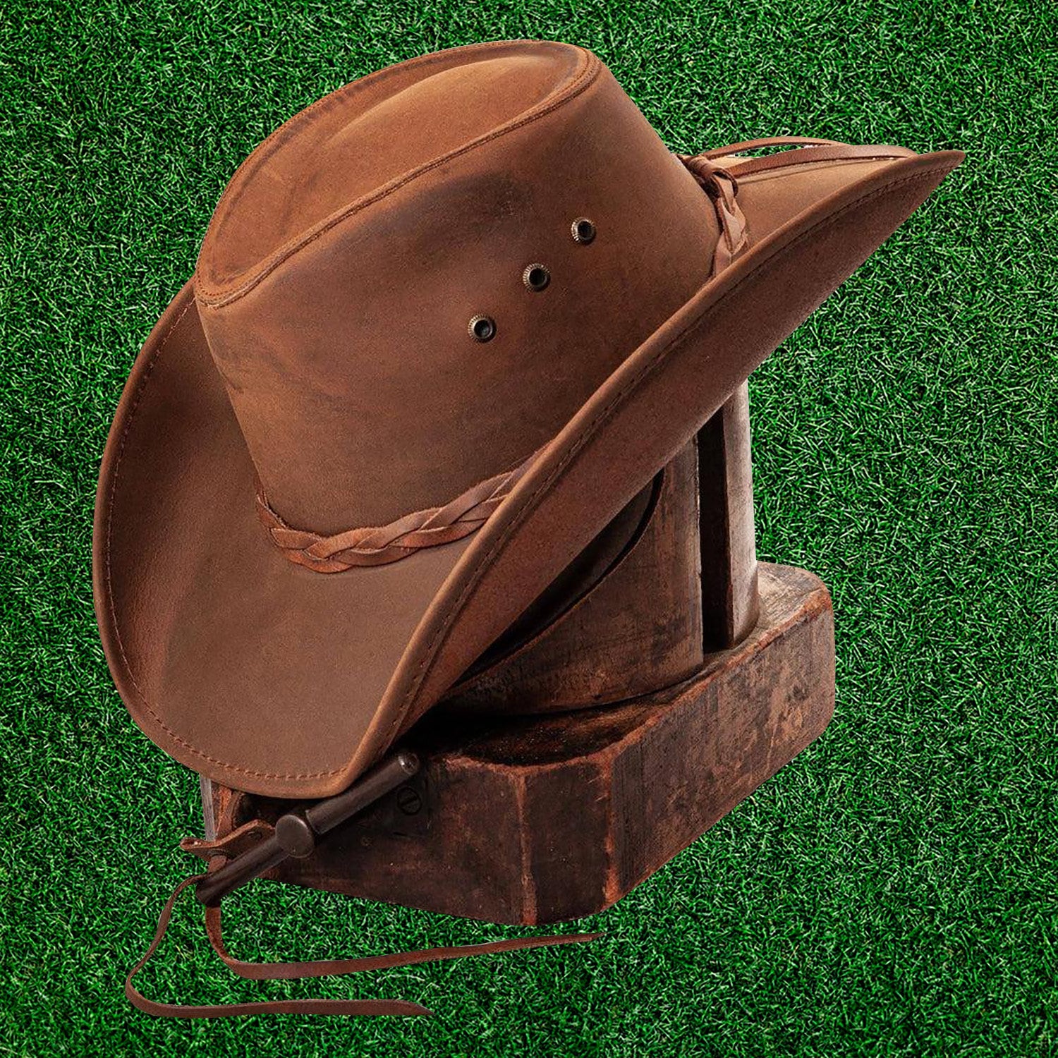 Mens Genuine Leather Cowboy Hat: Australian Outback Style - Etsy