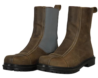 Handgemachte Leder Cosplay Schuhe, Mandalorian Style, Custom Schuhe