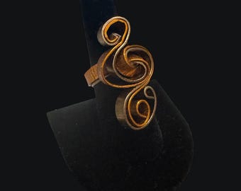 Bronze and Copper Spiral Ring