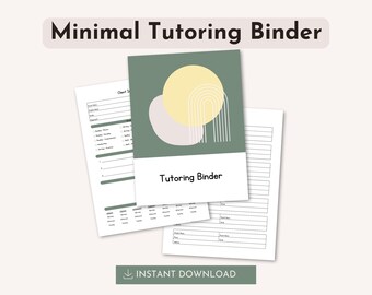 Nachhilfe Sammelmappe | Tutor Planer | Organisieren Sie Ihr Geschäft | Formen für Tutoren