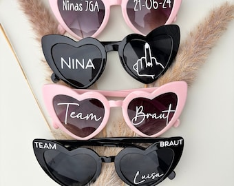 JGA Sonnenbrille personalisiert | Hochzeit I Initialen Hochzeit I Party I Geburtstagsbrille I  JGA Accessoire | JGA Outfit