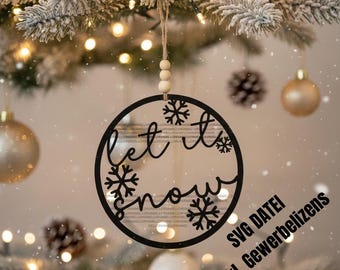 Laserbestand incl. commerciële licentie | Kerstlus | Winterkrans | Deurdecoratie | Kerstdecoratie | Lasercut SVG | Wanddecoratie | Kerstkrans