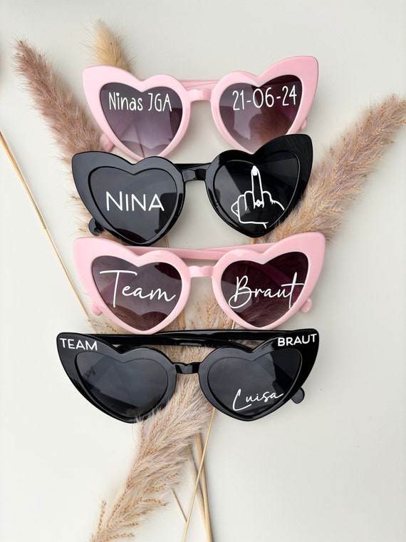 JGA Sonnenbrille personalisiert | Hochzeit I Initialen Hochzeit I Party I Geburtstagsbrille I  JGA Accessoire | JGA Outfit