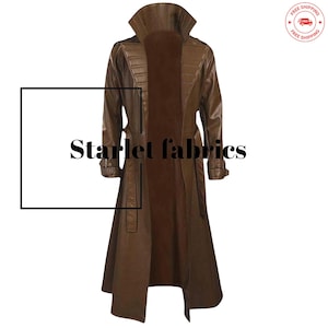 Men&#39;s Handmade Gambit X-97 Trench Long Leather Trench Overcoat | Halloween Hero Cosplay Costume Trench Coat |  Gift For Him |