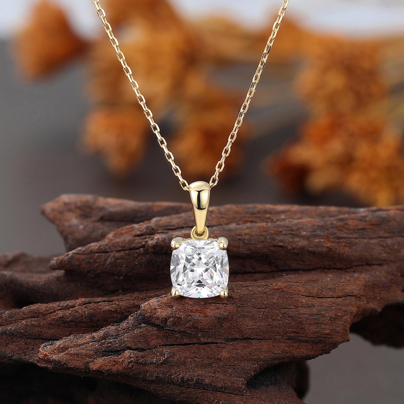 1.0 Carat Cushion Cut Lab Diamond Necklace, Solitaire Lab Grown Diamond Pendant, Silver Jewelry Women, Anniversary Gift, Solid Gold Necklace Rose Gold, White Gold, Yellow Gold, Solid 10K/14K/18K Gold Ring, Platinum Ring for Her, Anniversary Gifts for Women, Christmas Day Gifts, Valentine's Day Gifts, Mother's Day Gifts, Birthstone Ring, Jewelry For Women, Diamonds Are a Girl's Best Friend, Ethical Lab Diamonds, Eco-Friendly Lab Diamonds, Conflict-Free Lab Diamonds, Affordable Lab Created Diamond