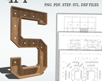 4ft Marquee Number 5 DIY Build Plans (Digital Download)