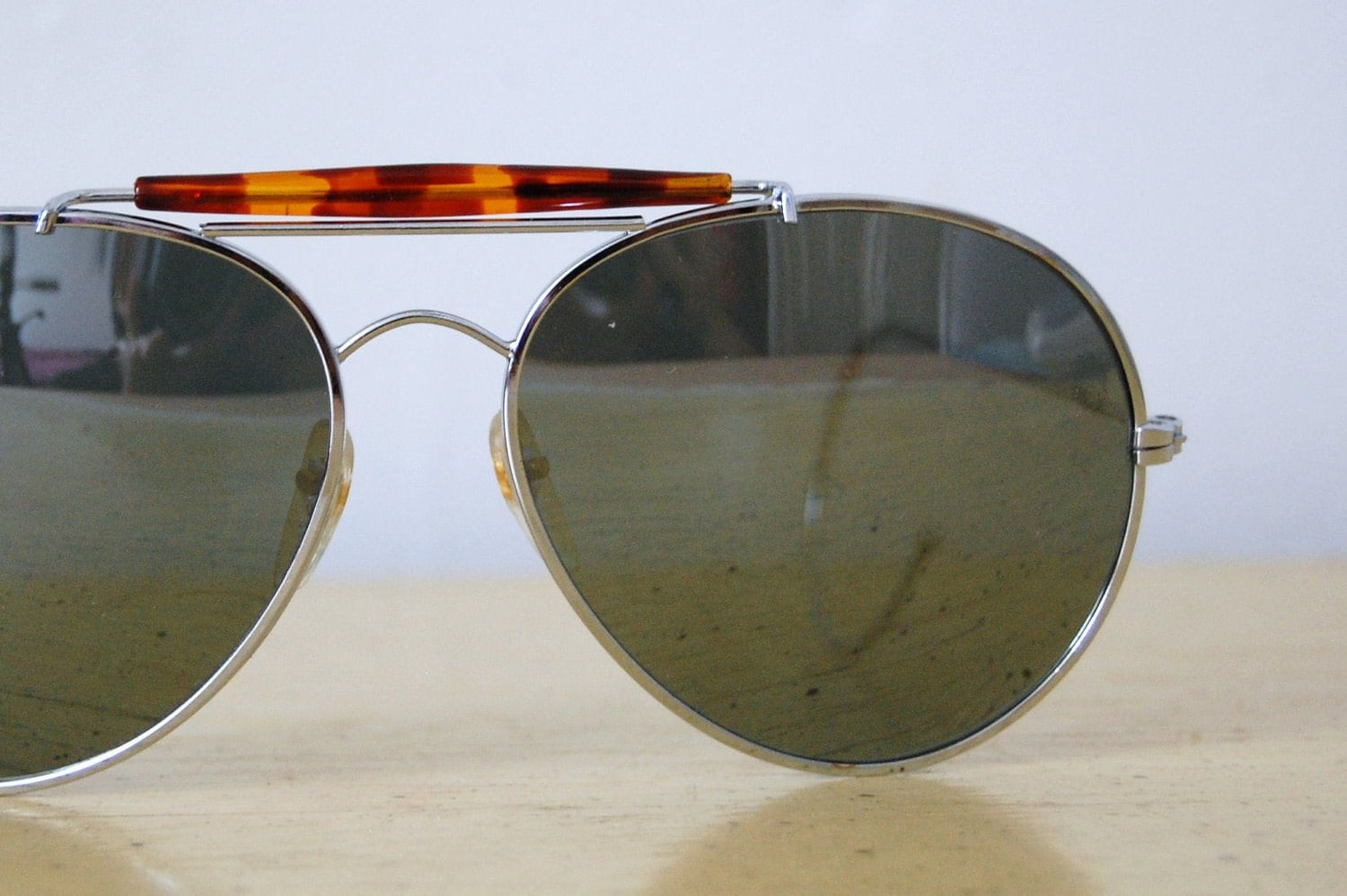 Vintage Sunglasses Aviator Ear Hooks Oversized Made in Japan Sunglasses Made In Japan In Vintage Sunglasses for sale - eBay main image 2
