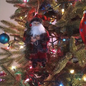 Vintage 1980s Santa Ornament