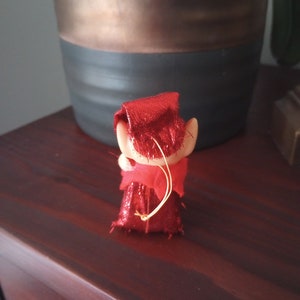 Vintage 1950s Knee Hugger Elf Red image 7