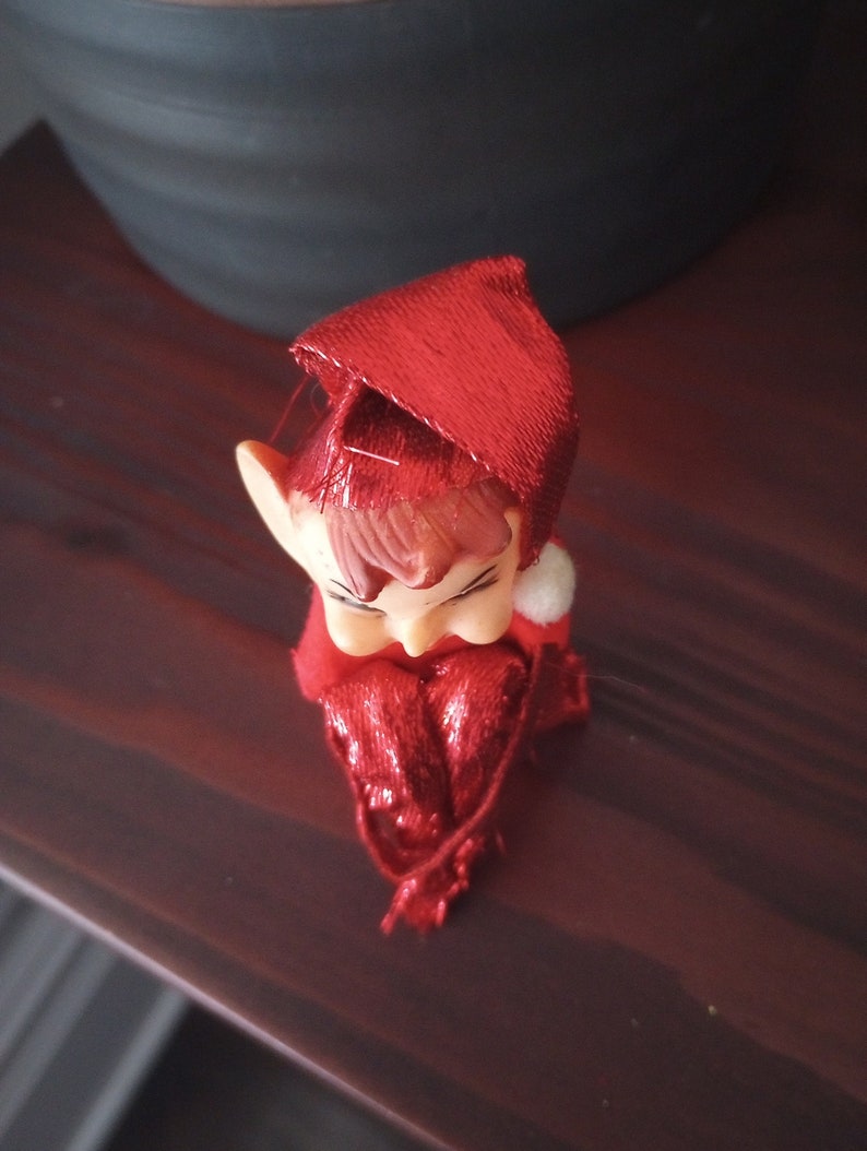 Vintage 1950s Knee Hugger Elf Red image 6