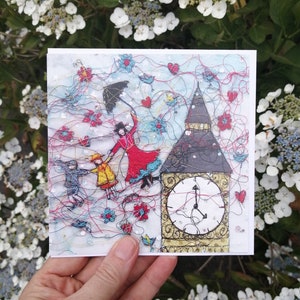 Mary Poppins blank card