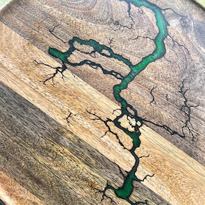 Plateau  rond en résine époxy