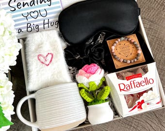 Sending Hugs in a Box | Chocolate Box | Care Package | Gift for Mom | Gift for Wife | Friend Gift | Hygge Box | Birthday Gift | Get Well Box