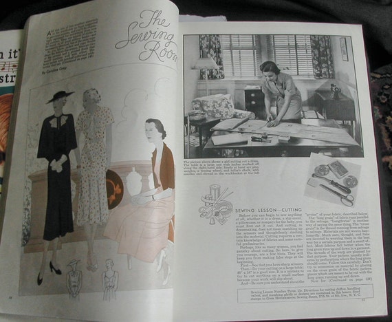 1935 Good Housekeeping Magazine Art Deco Bride Fashions Ads April Issue