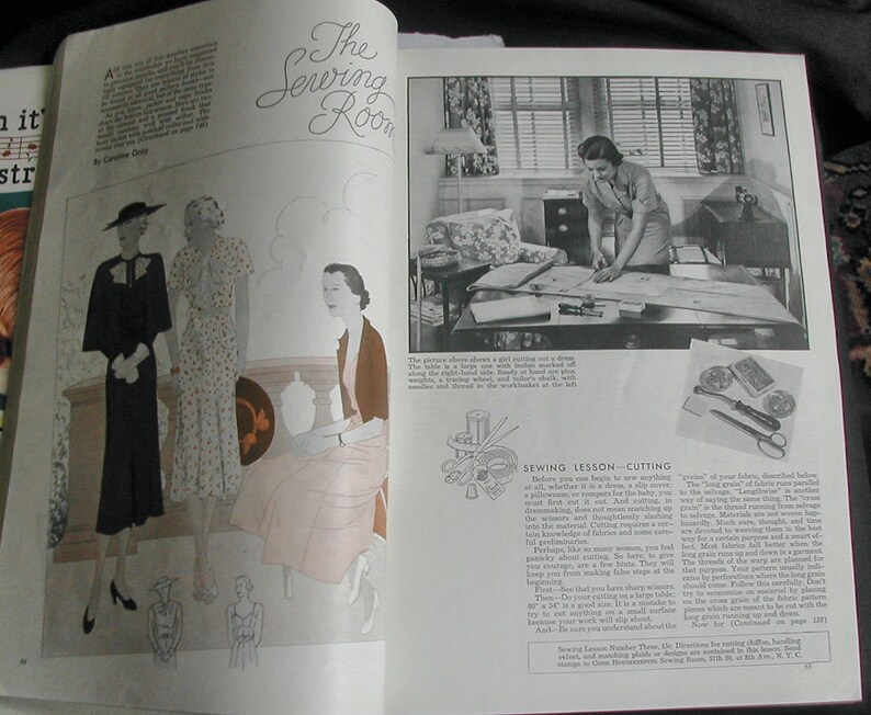1936 Good Housekeeping Magazine Art Deco Fashions Ads Stories | Etsy