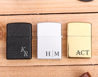 Personalized Matte Black Lighter, Engraved Groomsmen Gift