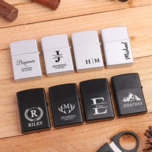 Encendedores personalizados para padrinos de boda, regalo para padrinos de boda, encendedores grabados para padre, novio, esposo, regalo de cumpleaños o boda.