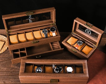 Personalisierte Uhrenbox, Aufbewahrungsbox für Schmuck