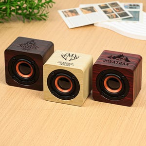 Personalized Bluetooth Speaker, Mini Wood Speaker