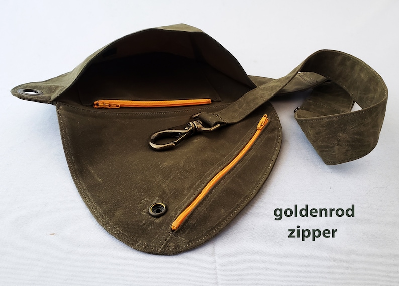 Olive Green Waxed Canvas Fanny Pack image 6