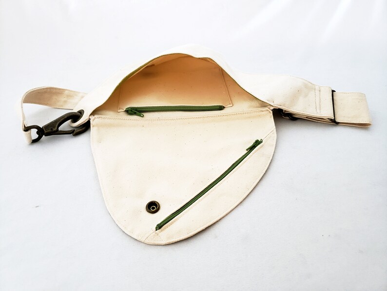 Belt Bag Cream Cotton Duck Fabric Fanny Pack Hip Bag Bum Etsy