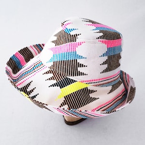 Wired Brim Women Cloche Bucket Hat Bowknot Folding Adjustable Drawstring Sun Cap 