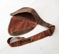 Fanny Pack in Chocolate and Cinnamon Brown Waxed Canvas