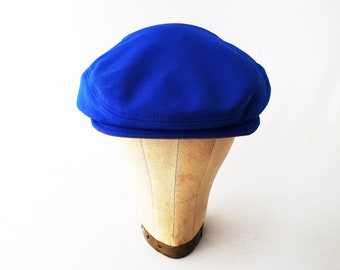 Driver's Cap in Electric Blue Wool, Winter Hat, Men's Hat, Women's Hat, Winter Style, Winter Brights, Flat Cap, Peaky Blinder, Gift For Him