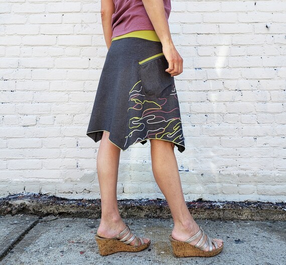 knee length travel skirt