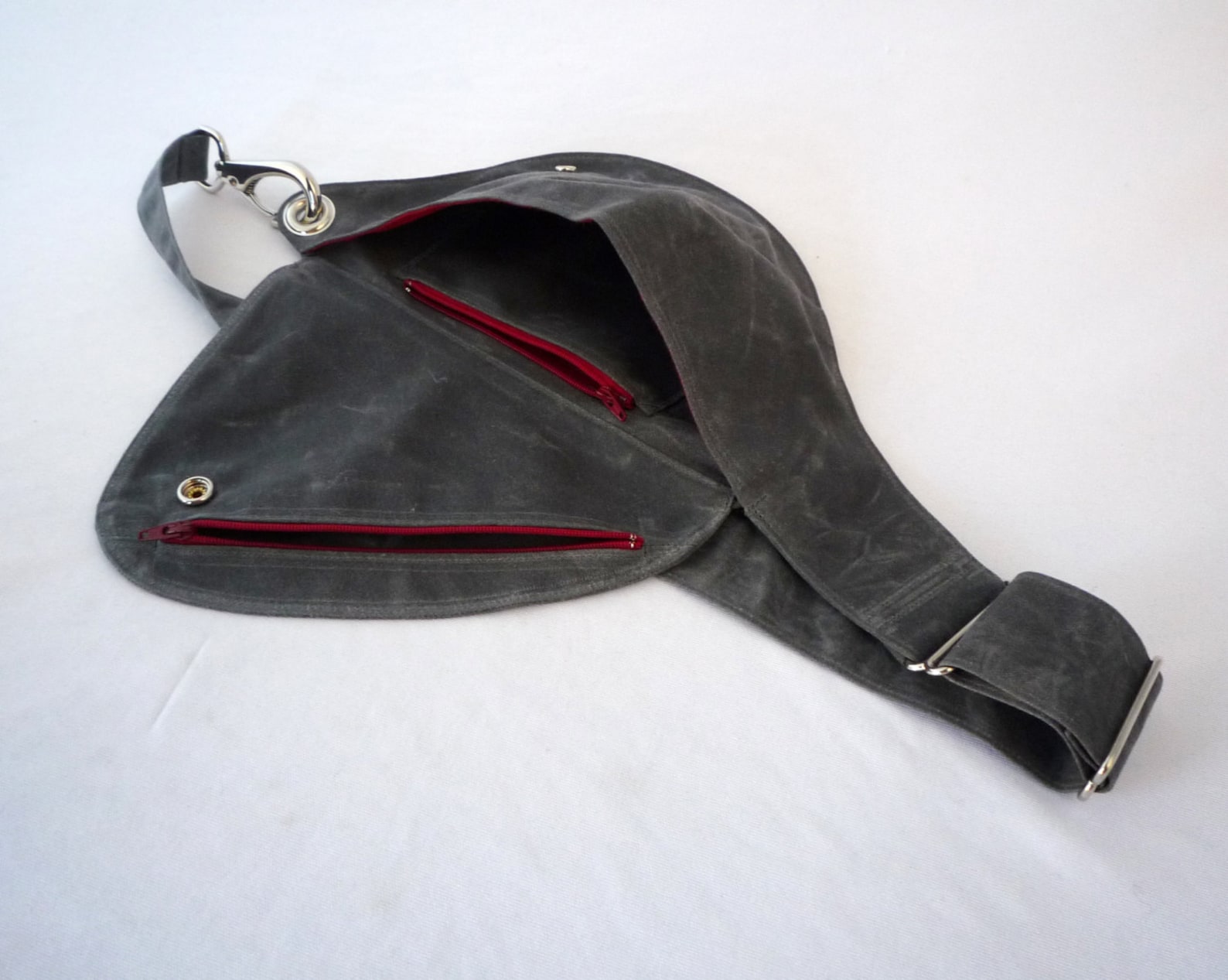 Fanny Pack Charcoal Gray Waxed Cotton Hip Bag Belt Bag Etsy