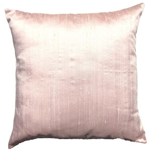 Pink Pillow Cover -- Silk Pale Pink Throw Pillow Cover -- 18 x 18