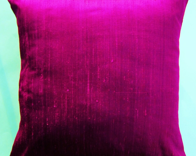 Magenta Pillow Cover Purple Pink Silk Throw Pillow Cover Etsy
