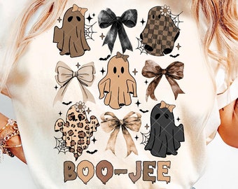 Cute Ghost Halloween Boo Jee  Png, Bougie Png, Gift For Her, Halloween Cute Ghost, Halloween Coquette Bow Png, Halloween Mom Png