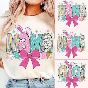 Coquette Easter Mama Bundle, Easter PNG, Mama Easter png, Easter day design, coquette Easter art, mama png for sublimation designs