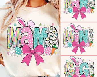 Coquette Easter Mama Bundle, Easter PNG, Mama Easter png, Easter day design, coquette Easter art, mama png for sublimation designs