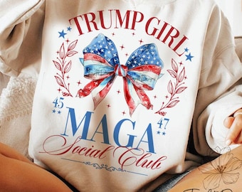 Trump Girl Maga Png, Trump Bow png, MAGA Trump 2024, Trump Design, Trump Shirt Png, Trending Trump 2024, USA 34 Trump Png