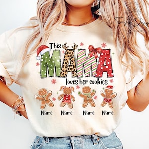 Esta mamá ama sus galletas personalizadas Pan de jengibre Png, Mamá Navidad Png, Mamá de pan de jengibre Png, Vida de mamá Png, Galletas navideñas Png