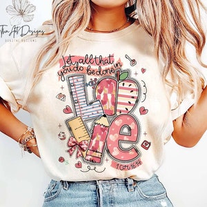 Let All That You Do Be Done in Love png, Brushstroke Love, Jesus valentine png, Valentine Png, School Love png, bible verse