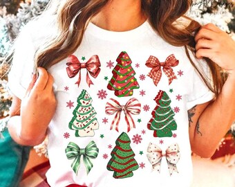 Coquette Christmas PNG, Christmas Tree Png, Pink Bow, Christmas Bow, Christmas Sublimation Design, Vintage Christmas Png