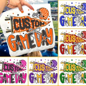Custom Mascot PNG, School Spirit Game Day PNG, Preppy Team Pennant Flag Png, Colorful Football Design PNG, Checkered Star Png