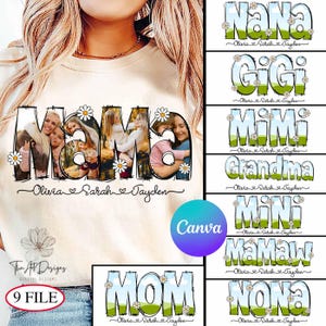 Mother&#39;s Day Canva Template, Mama Designs, Best Mom Canva Template, Custom Mom Canva Frame, Digital File
