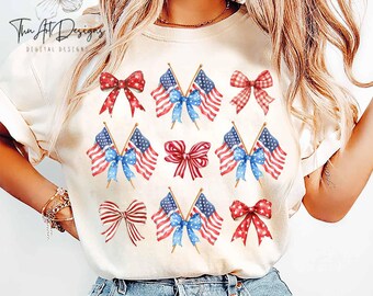 Coquette USA PNG: 4th of July Patriotic Design (Digital Download)