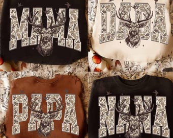 Retro hertenjacht png, camouflage jacht dada mama ontwerp, vintage hertenjager png, jacht mama sublimatie, herfst jachtseizoen, png