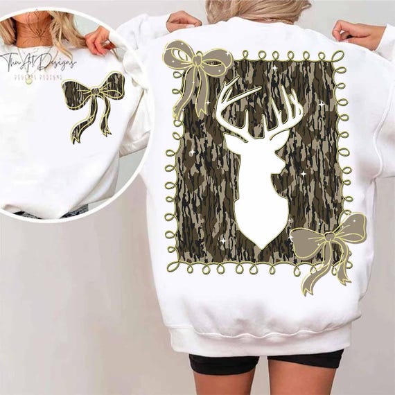 Deer Camo Coquette Png, Preppy Camo Bow Png, Camo Gold Glitter Sublimation Png Design, Coquette Hunting Shirt Png, Girl Fall Camo Bow Png